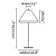 Настольная лампа Faro 71575-07 Saigon OUT 1200 W70 Grey/brown floor lamp
