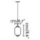 Подвесной светильник Faro 71579C-03 Saigon OUT R17 Grey/matt white pendant lamp cone cap