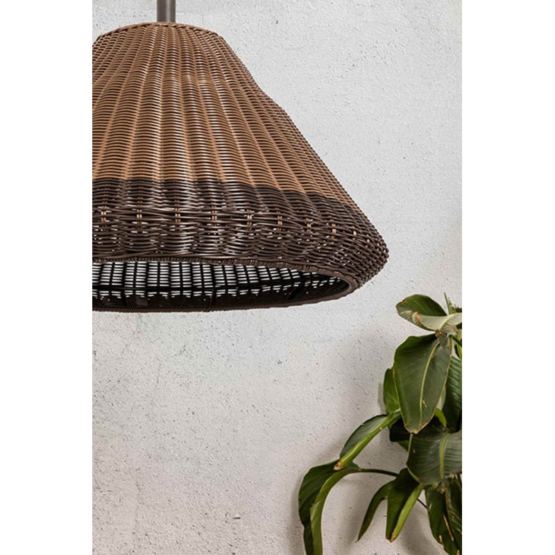 Подвесной светильник Faro 71579C-07 Saigon OUT Grey/brown pendant lamp W70 cone cap