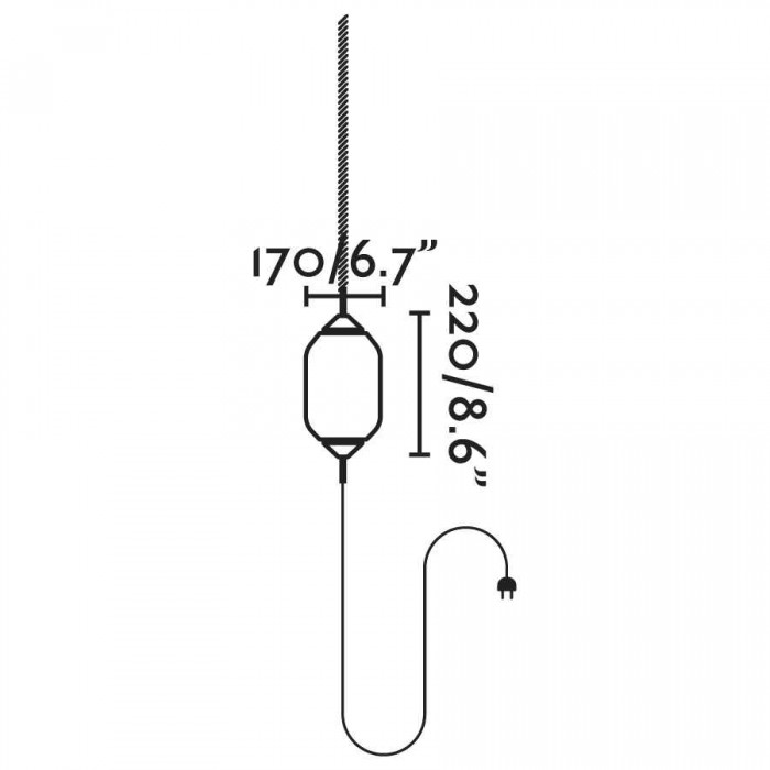 Підвісний світильник Faro 71584-03 Saigon OUT R17 Grey/matt white portable and pendant lamp hole cap