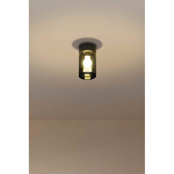 Стельовий світильник Faro 71741 KILA 200 Dark grey ceiling lamp smoked