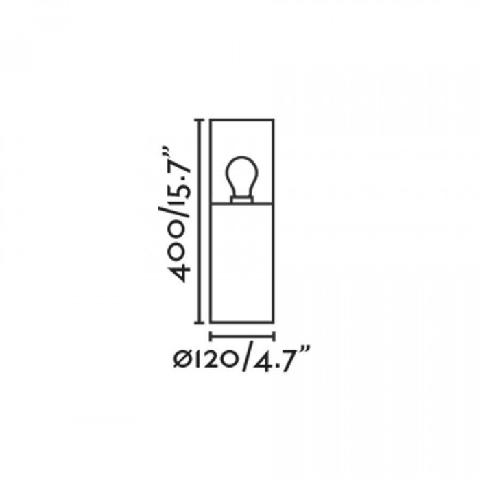 Парковий світильник Faro 71747 KILA 400 Dark grey beacon lamp smoked