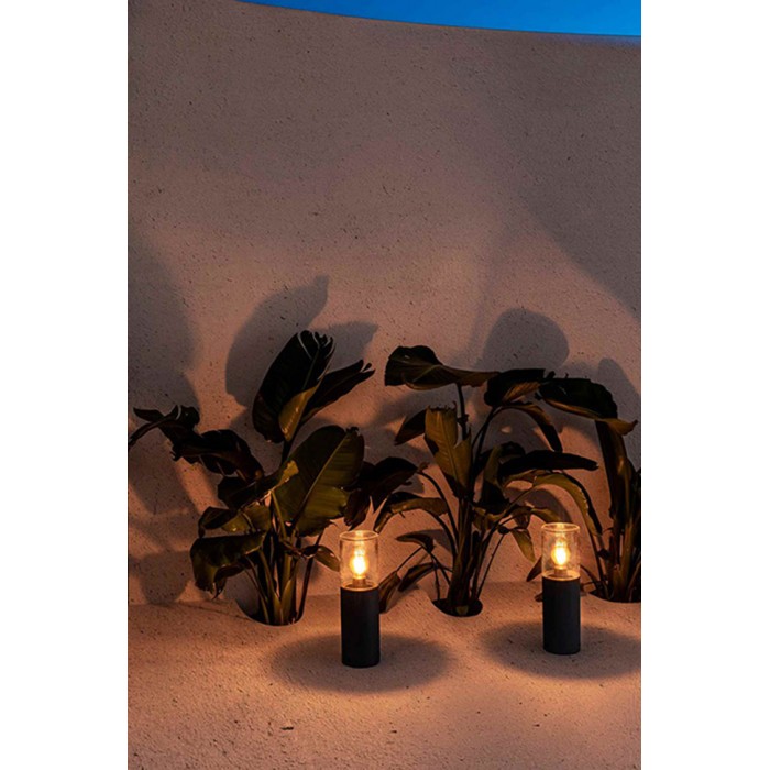 Парковий світильник Faro 71746 KILA 400 Dark grey beacon lamp transparent