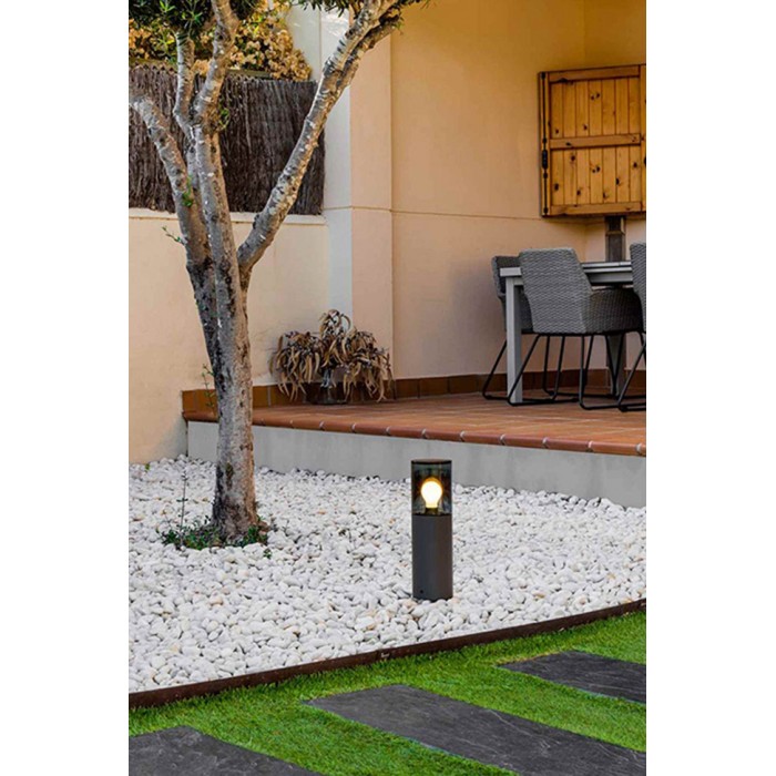Парковий світильник Faro 71747 KILA 400 Dark grey beacon lamp smoked