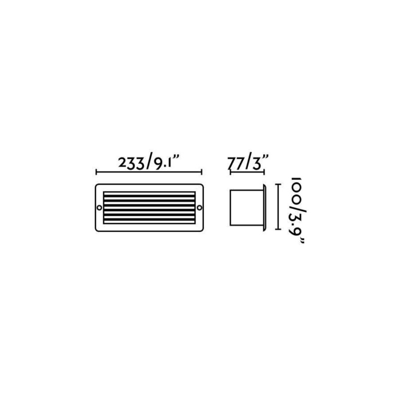 Настінний світильник Faro 72095 STRIPE-1 Dark grey recessed lamp, 5 Вт, 70 лм, 3000K