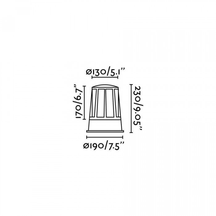 Парковый светильник Faro 72310 SURAT Dark grey beacon