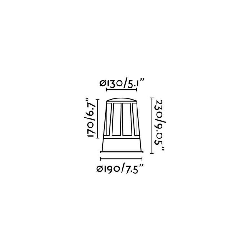 Парковый светильник Faro 72310 SURAT Dark grey beacon