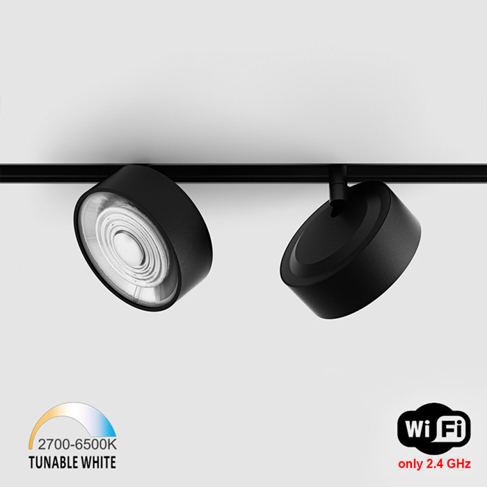 Магнитный трековый светильник LTX 06.9533.13.TW.BK In_Line Sol TW, 13 Вт, 1025 лм, 2700K-6500K