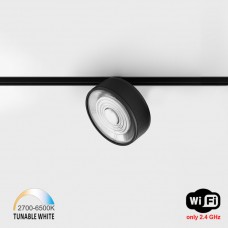 Світильник прожекторний LTX IN_LINE SOL TW, D95mm, H33mm, LED 13W, TW DIM: 2700K(881Lm)-6500K(1025Lm), 48V DC, IP20, чорний/чорний (06.9533.13.TW.BKG/BK)