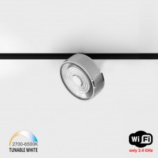 Світильник прожекторний LTX IN_LINE SOL TW, D95mm, H33mm, LED 13W, TW DIM: 2700K(881Lm)-6500K(1025Lm), 48V DС, IP20, хром/чорний (06.9533.13.TW.CRG/BK)