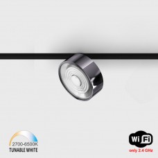 Світильник прожекторний LTX IN_LINE SOL TW, D95mm, H33mm, LED 13W, TW DIM: 2700K(881Lm)-6500K(1025Lm), 48V DC, IP20, diamond black/чорний (06.9533.13.TW.DB/BK)