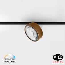 Світильник прожекторний LTX IN_LINE SOL TW, D95mm, H33mm, LED 13W, TW DIM: 2700K(881Lm)-6500K(1025Lm), 48V DC, IP20, coffee/чорний (06.9533.13.TW.CFG/BK)