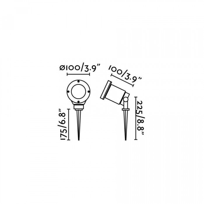 Спот Faro 73150 TONO Black spike lamp