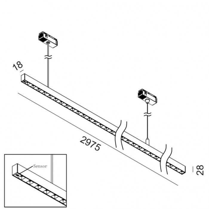 Магнитный трековый светильник LTX 06.2975.45.930.BK In_Line Comfort 3000