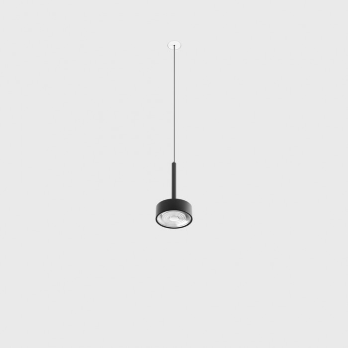 Светильник подвесной со встроенной безрамочной базой LTX SOL MINI P NANO, D75mm, H135mm, 7W LED, 24°, 3000K, IP20, черный (03.7531.7.930.BK)