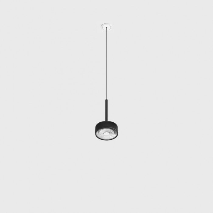 Светильник подвесной со встроенной рамочной базой LTX SOL MINI P NANO, D75mm, H135mm, 7W LED, 24°, 3000K, IP20, черный (03.7532.7.930.BK)