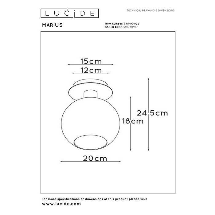 Люстра Lucide 74114/01/02 Marius