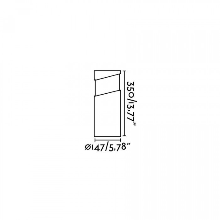 Парковый светильник Faro 74141 Block 350 Grey beacon/post lamp