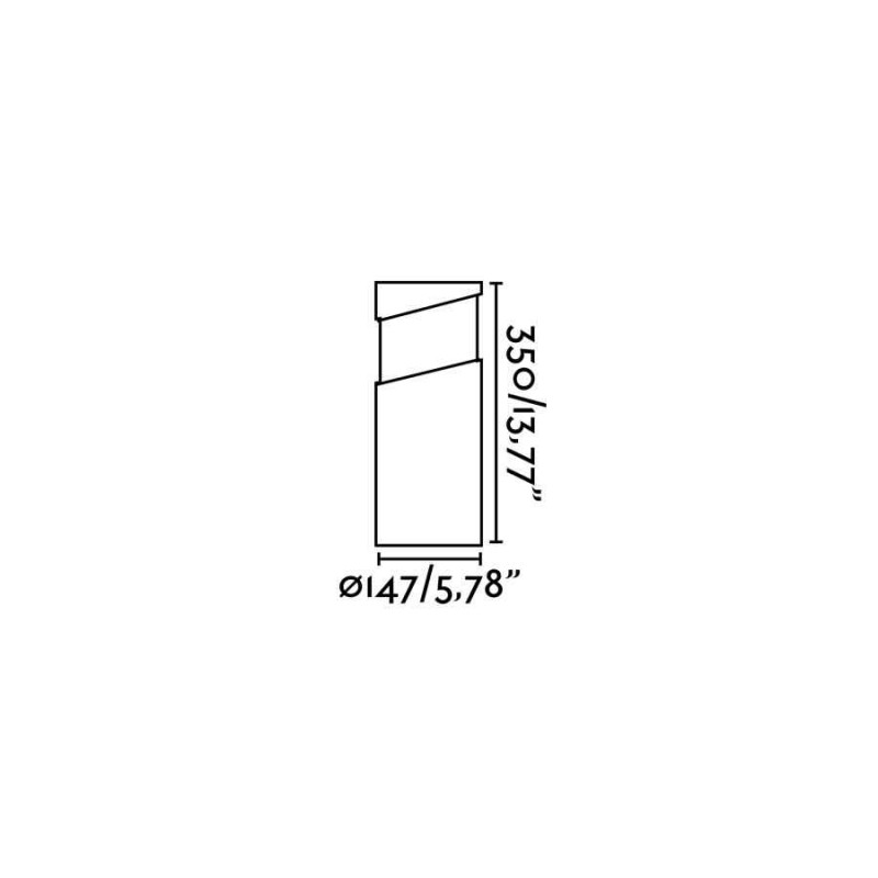 Парковый светильник Faro 74141 Block 350 Grey beacon/post lamp