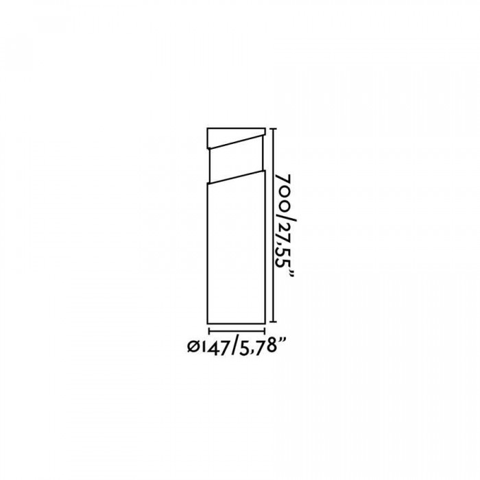 Парковый светильник Faro 74142 BLOCK 700 Grey beacon lamp
