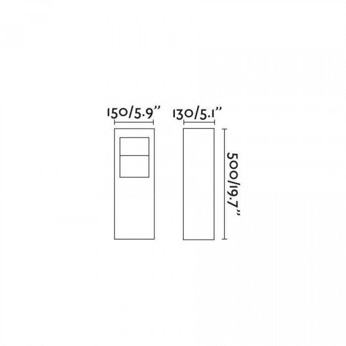 Парковый светильник Faro 74156 Cast 500 Dark grey beacon lamp, 10 Вт, 550 лм, 3000K