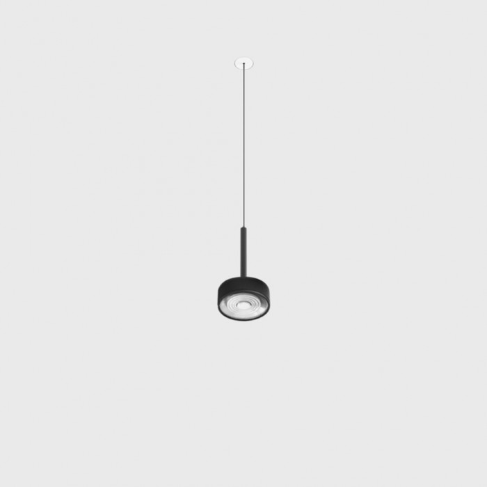Светильник подвесной со встроенной безрамочной базой LTX SOL MINI P NANO, D75mm, H135mm, 7W LED, 24°, 3000K, IP20, черный (03.7531.7.930.BK/BKG)
