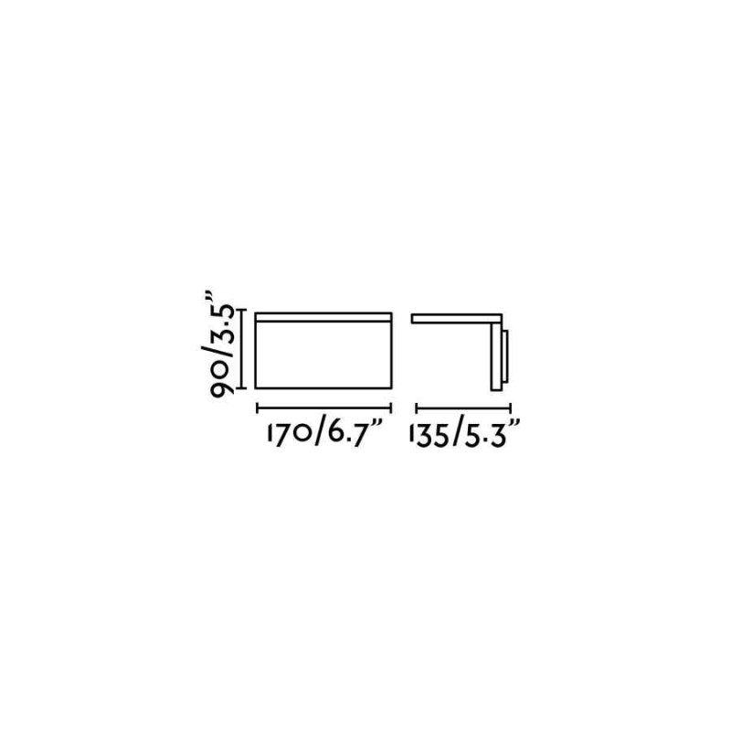 Настінний світильник Faro 74419 ELE Dark grey wall lamp, 6 Вт, 450 лм, 3000K