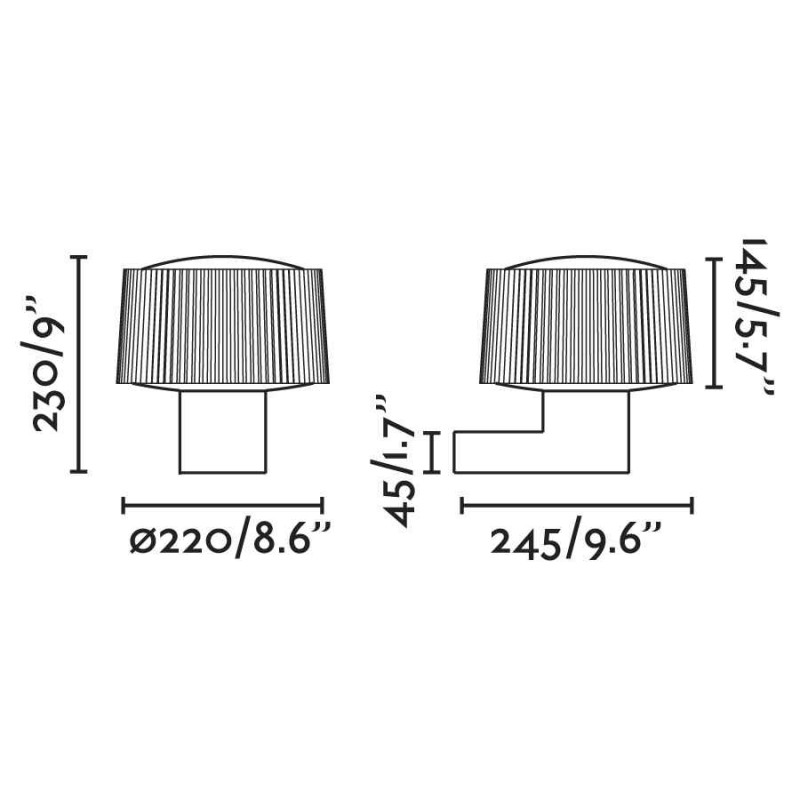 Бра - Faro 74432A-04 Muffin Dark grey wall lamp