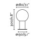 Парковый светильник Faro 74433S-01 MOON 300 Dark grey post lamp