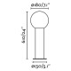 Парковый светильник Faro 74434B-01 MOON 610 Dark grey post lamp