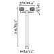 Фонарный столб Faro 74435F2-04 Muffin 2L Dark grey pole lamp
