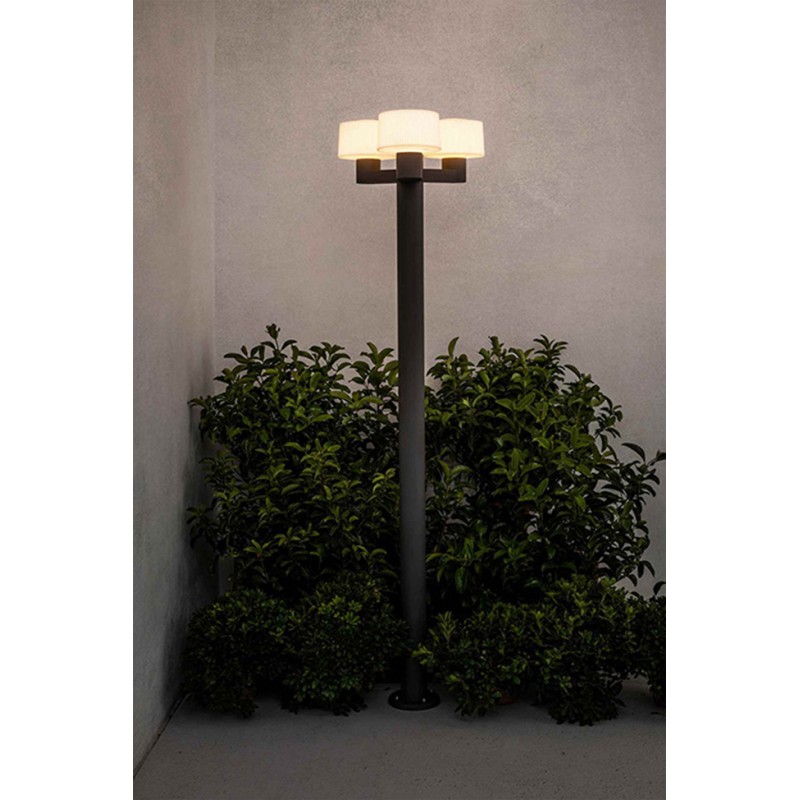 Фонарный столб Faro 74436F3-04 Muffin 3L Dark grey pole lamp