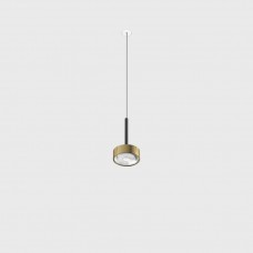 Светильник подвесной со встроенной безрамочной базой LTX SOL MINI P NANO, D75mm, H135mm, 7W LED, 24°, 4000K, IP20, черный/латунь (03.7531.7.940.BK/BR)