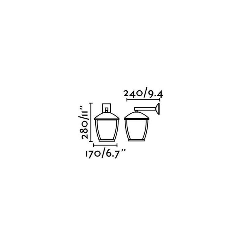 Бра - Faro 74998 WILMA 280 Dark grey wall lamp
