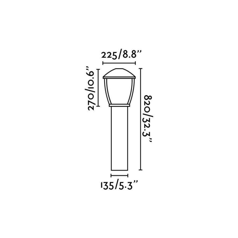 Парковый светильник Faro 75003 WILMA 820 Dark grey beacon lamp