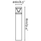 Парковый светильник Faro 750110C RUSH 800 Dark grey beacon lamp 3000K 360? CASAMBI, 20 Вт, 1147 лм, 3000K