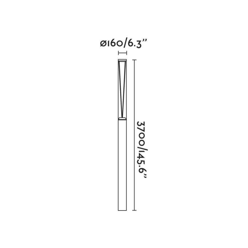 Фонарный столб Faro 750321 RUSH 3700 Dark grey pole lamp 4000K 360? wide, 38 Вт, 2921 лм, 4000K