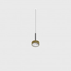 Светильник подвесной со встроенной безрамочной базой LTX SOL MINI P NANO, D75mm, H135mm, LED 7W, 24°, 4000K, IP20, чёрный/латунь (03.7531.7.940.BK/BRG)