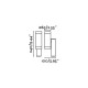 Настінний світильник Faro 75500 STEPS 2L White wall lamp GU10 35W