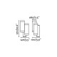 Настінний світильник Faro 75503 STEPS 4L Dark grey wall lamp double