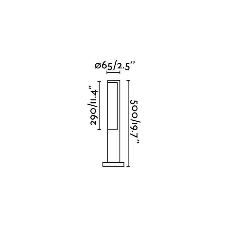 Парковый светильник Faro 75522 BERET 500 Dark grey beacon lamp, 8 Вт, 350 лм, 4000K