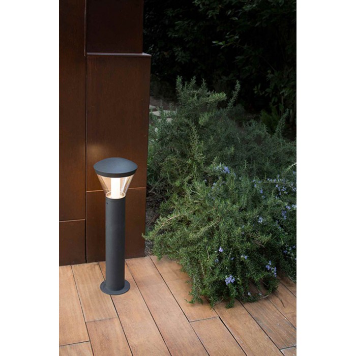 Парковый светильник Faro 75538 SHELBY 630 Dark grey beacon, 10 Вт, 600 лм, 3000K