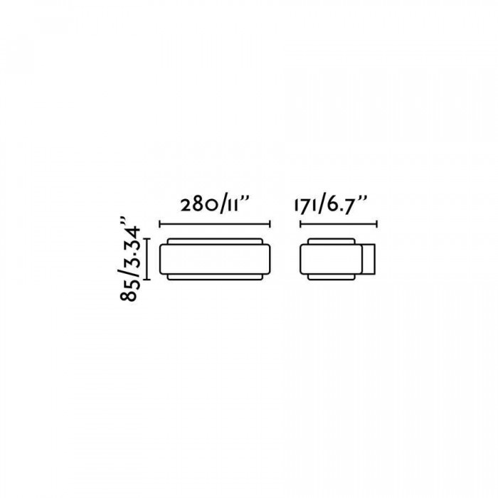 Настенный светильник Faro 75540 STICKER Dark grey wall lamp, 13 Вт, 770 лм, 3000K