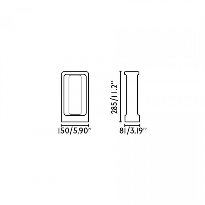 Парковый светильник Faro 75551 TOTEM 285 Grey beacon lamp 3000K, 6.5 Вт, 370 лм, 3000K
