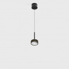 Світильник підвісний з накладною базою LTX SOL MINI P, D75mm, H135mm, 7W LED, 24?, 3000K, IP20, чорний/бронза (03.7530.7.930.BK/BZG)