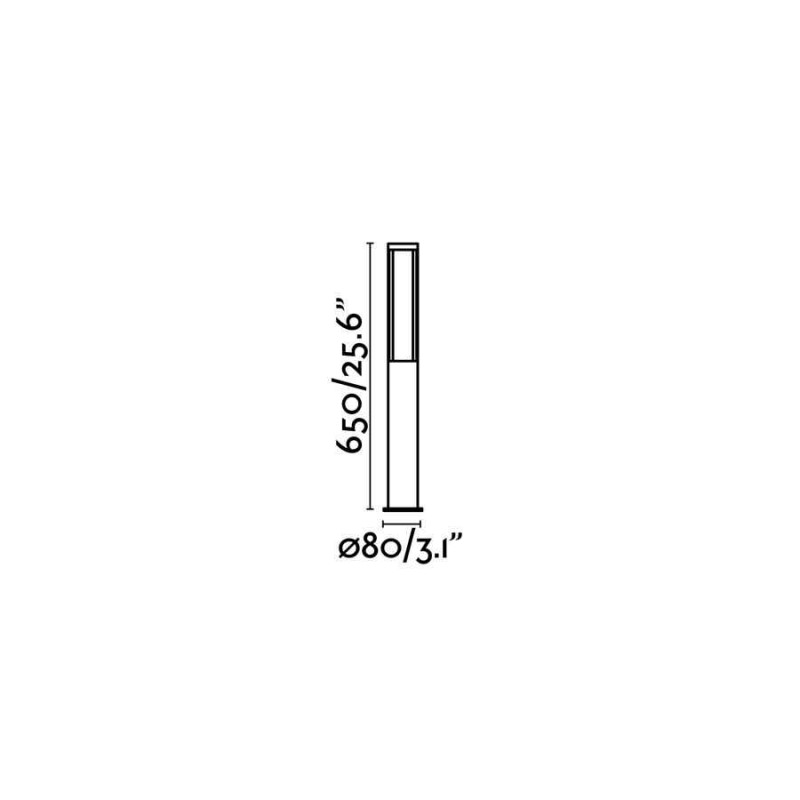 Парковый светильник Faro 75605 LOGAR 650 Dark grey beacon lamp, 12 Вт, 580 лм, 3000K