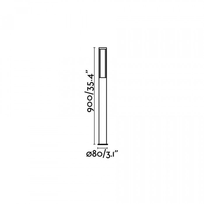 Парковый светильник Faro 75606 LOGAR 900 Dark grey beacon lamp, 23 Вт, 1340 лм, 3000K