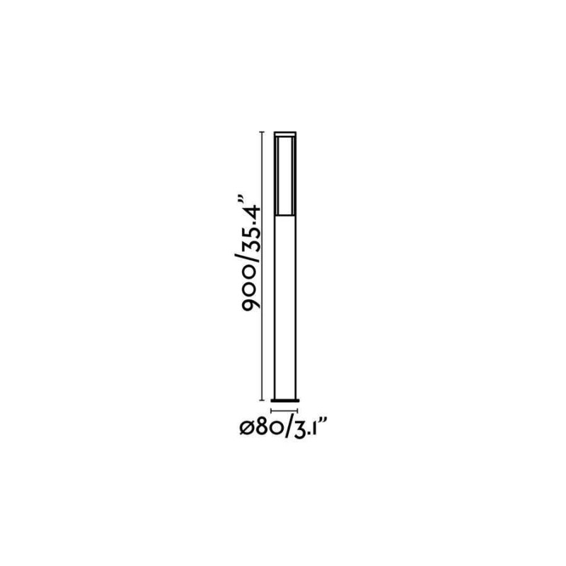 Парковый светильник Faro 75606 LOGAR 900 Dark grey beacon lamp, 23 Вт, 1340 лм, 3000K