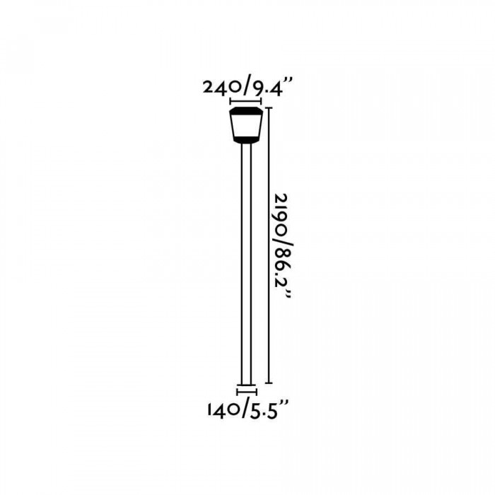 Фонарный столб Faro 75607 PLAZA Pole lamp, 24 Вт, 1120 лм, 3000K Фонарный столб Faro 75607 PLAZA Pole lamp, 24 Вт, 1120 лм, 3000K