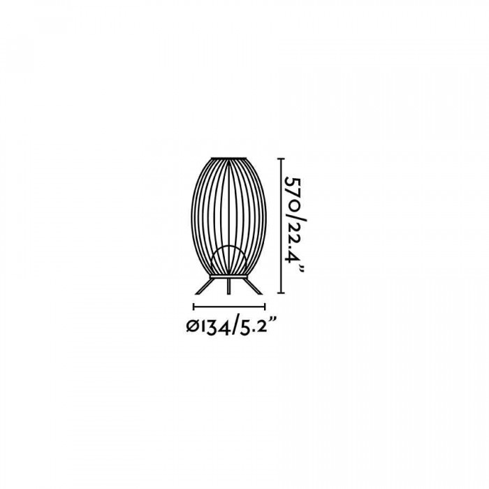 Настольная лампа Faro 75608 CAGE Dark grey portable lamp, 12 Вт, 990 лм, 2700K